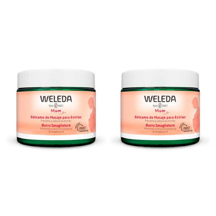 Baume corporel hydratant Weleda Mum 150 ml x 2 Anti-vergetures