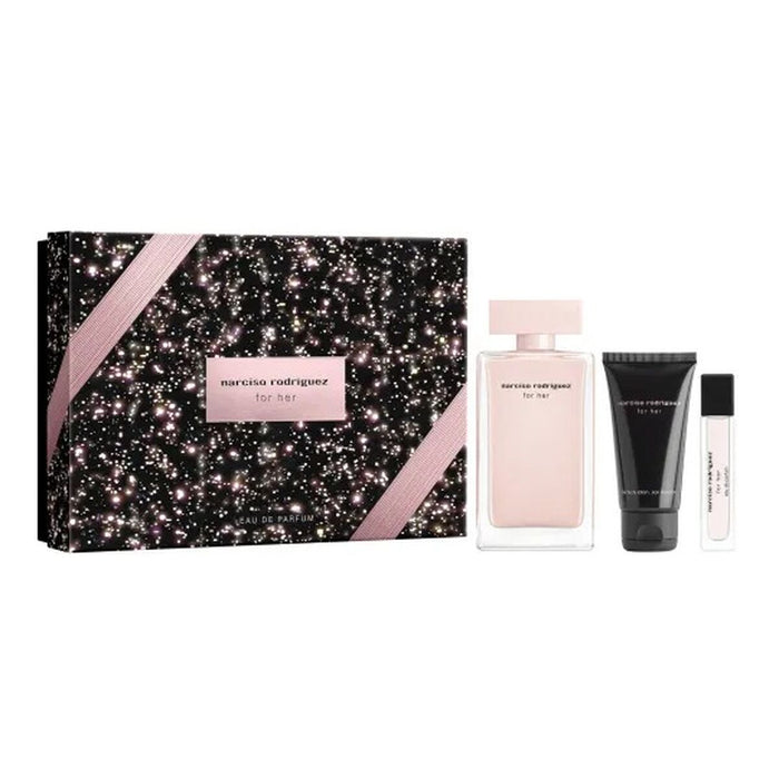 Set mit Damenparfüm Narciso Rodriguez FOR HER EDP 3 Stücke