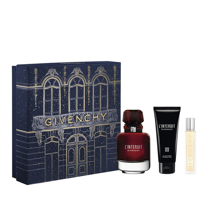 Women's Perfume Set Givenchy L'interdit Rouge 3 Pieces